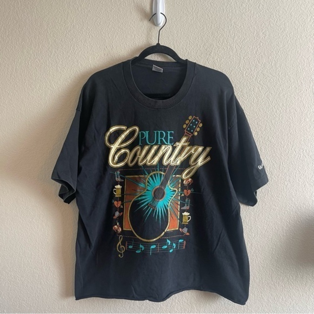 Fruit of the Loom Black Pure Country Graphic Tee